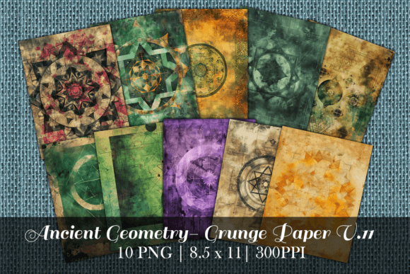 Download Ancient Geometry Antique Grunge Paper 11 - Paper Collection