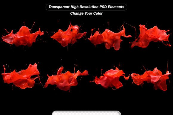 Download Abstract Blotch Red Splash Drops - Splash Collection