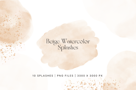 Download Nude Beige Watercolor Splash, Splatter - Splash Collection