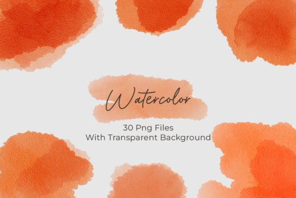 Download Orange Watercolor Stains Splashes PNG - Splash Collection