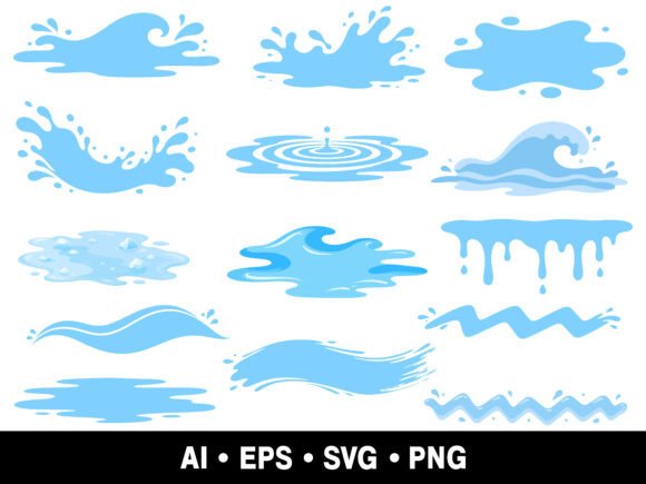 Download Water Splash SVG PNG Clipart Bundle - Splash Collection