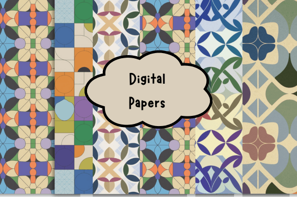 Download Seamless Geometric Pattern Digital Paper - Paper Collection