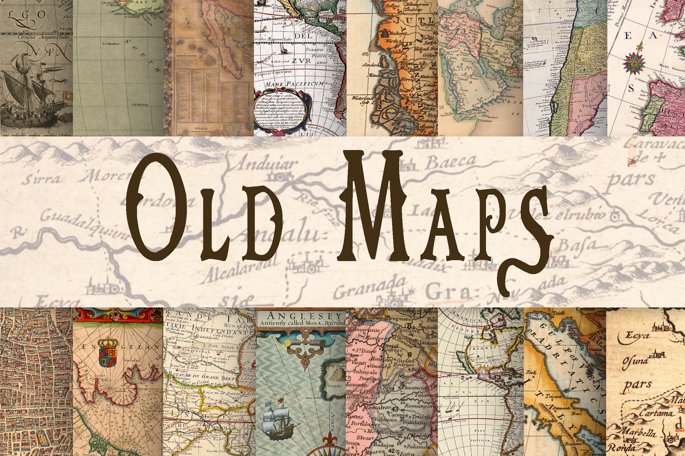Download Old Maps Digital Paper - Paper Collection