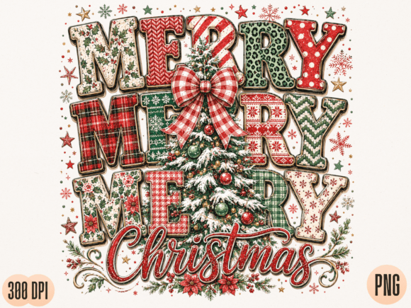 Download Merry Merry Merry Christmas Tree PNG Des - Christmas tree Collection