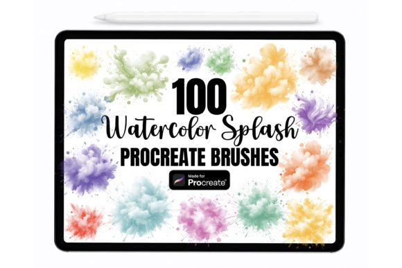 Download 100 Watercolor Splash Procreate Brushes - Splash Collection