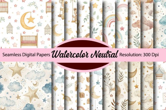 Download Watercolor Neutral Digital Paper - Paper Collection